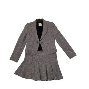 Armani Collezioni skirt suit set, Size 42, Color black and white